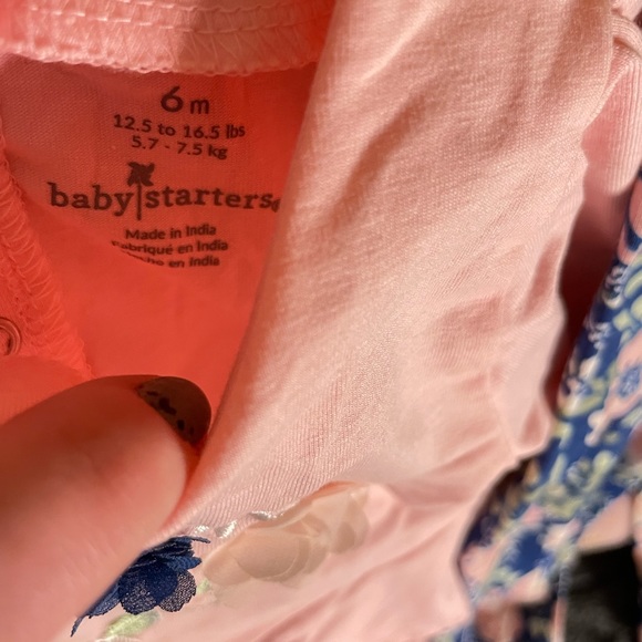 Baby Starters Outfit Floral pink with leggings 6 months - Picture 6 of 6